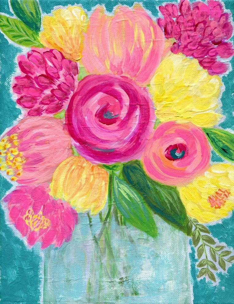 "Spring Bouquet" Painting Print on Wrapped Canvas, 40"x52"