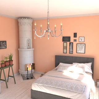 Vaxcel Lighting H0243 Hoyne 5 Light 25"W Crystal Candle Style - Polished Nickel