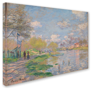 Monet 'Spring By The Seine' Canvas Art, 19 x 14