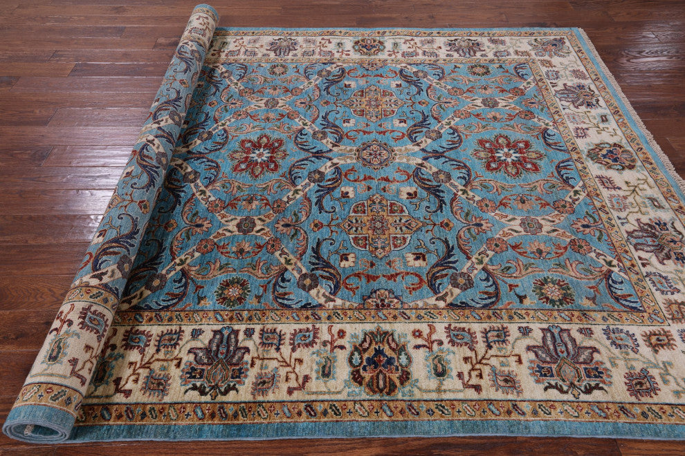 Handmade Persian Tabriz Wool Rug 7' 0" X 9' 8" Q8329