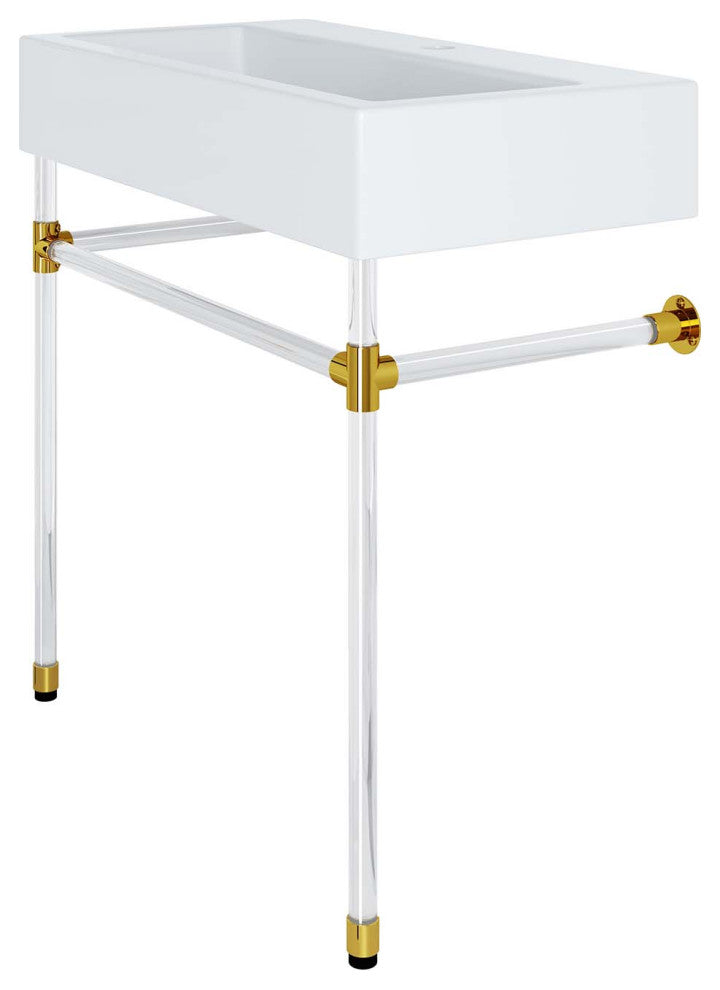 Sink Vanity Cabinet, Wall Mount, White, Ceramic, Stainless, Modern, Bathroom