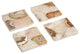 Tozai Home Agate Coasters With Marble Base, Set of 4