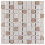 Crystalline Square Beige Porcelain Floor and Wall Tile
