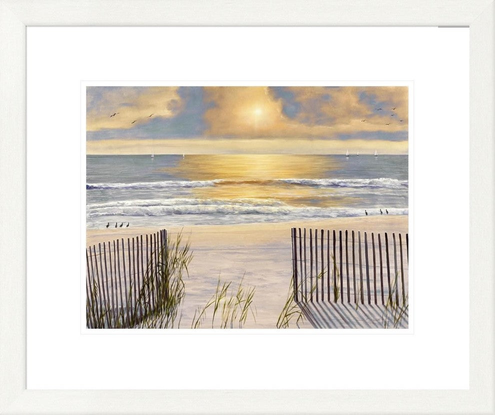 "Beach Light" Framed Digital Print by Diane Romanello, 25x21"