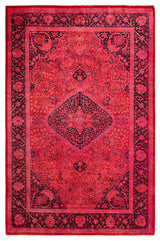 Overdyed, One-of-a-Kind Hand-Knotted Area Rug Pink, 5'1"x7'8"