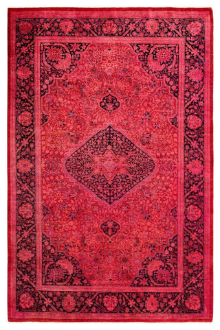 Overdyed, One-of-a-Kind Hand-Knotted Area Rug Pink, 5'1"x7'8"