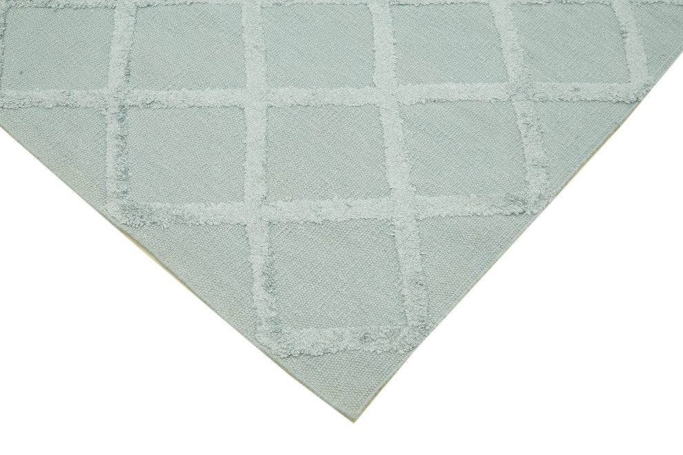Rug N Carpet - Handmade Modern Design 8' 1'' x 10' 0'' Wool Flatweave Kilim Rug