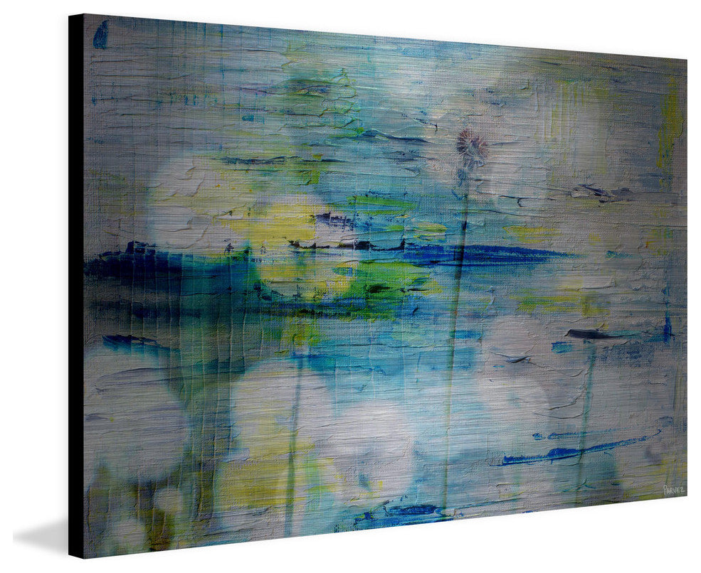 "Dandy Puff Lights" Painting Print on Brushed Aluminum, 45"x30"