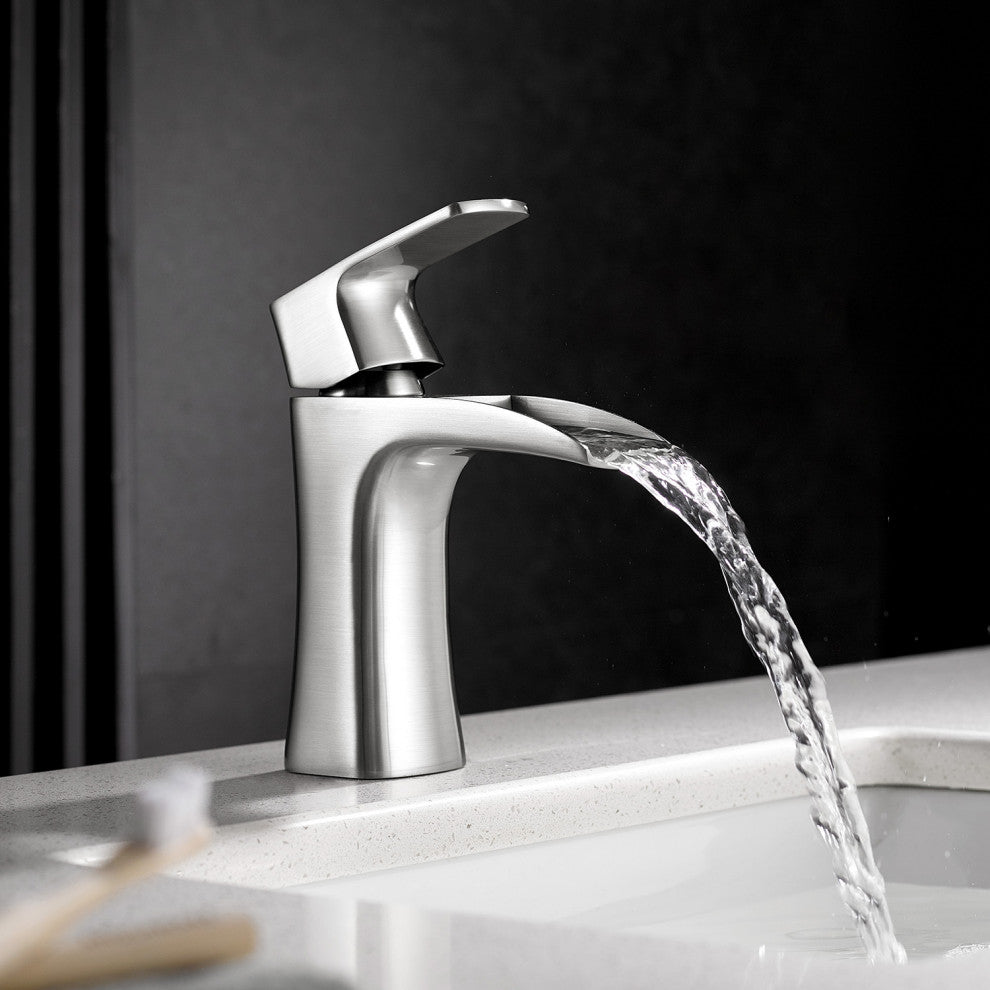 Alessandra Single-Lever Vessel Bathroom Faucet, Brushed Nickel