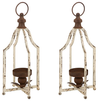 Set of 2 Same Size Farmhouse Metal Lantern
