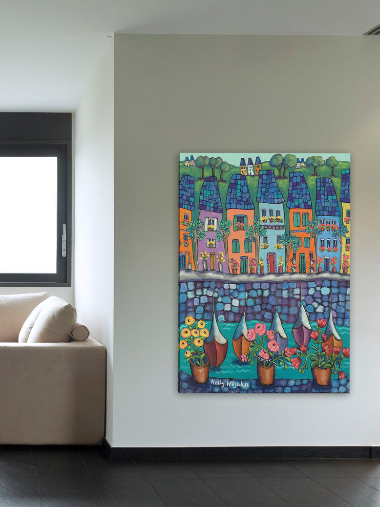 Marmont Hill, "Ville Par La Port" by Holly Wojahn Print on Wrapped Canvas, 24x31