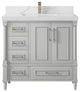 Aberdeen 36 Center Sink Bath Vanity in Coventry Gray 2" Calacatta Laza