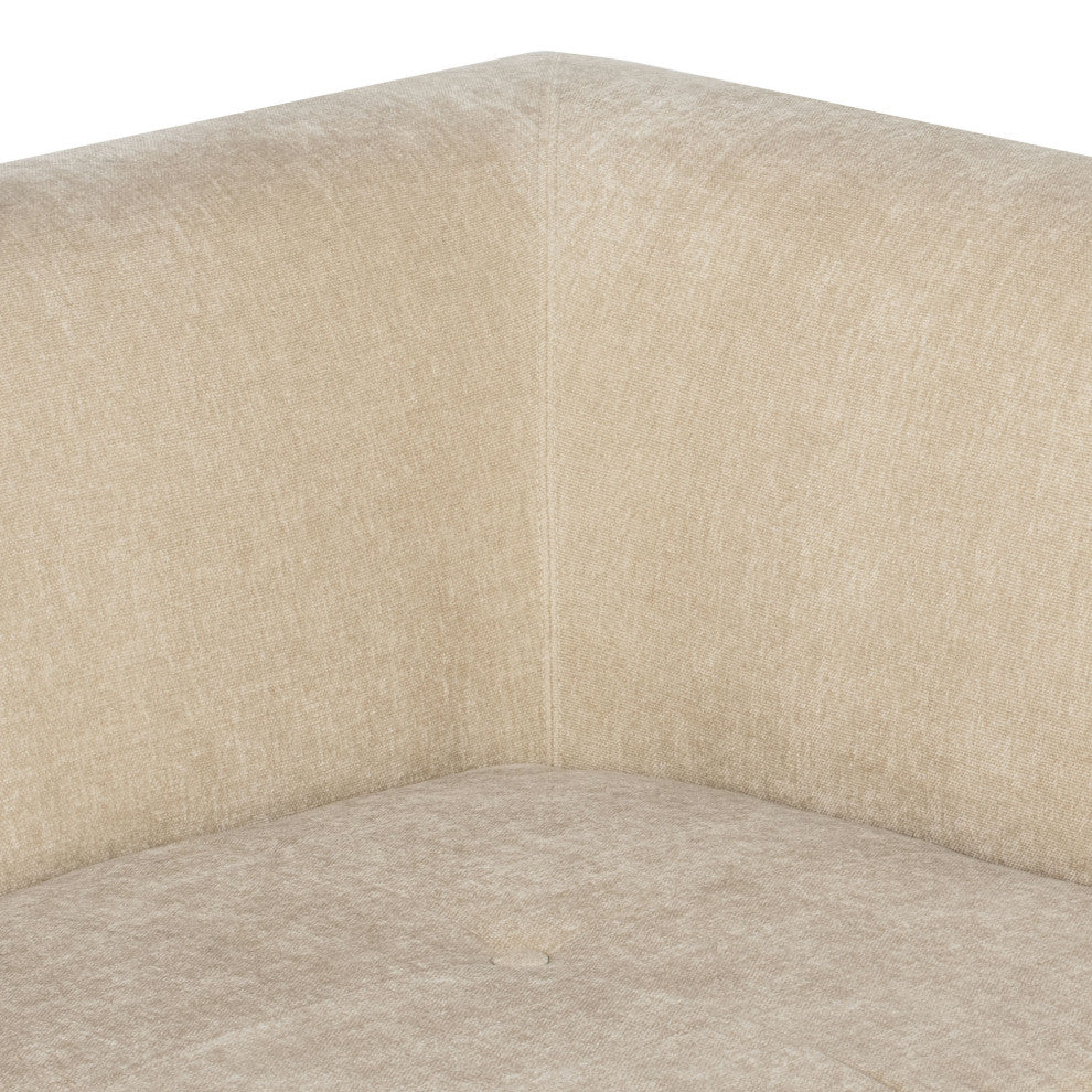 Parla Almond Fabric  Modular Sofa Chaise Left