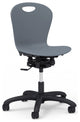 Unique Office Task Chair, Swiveling Armless Design With Ergonomic Seat, Gray