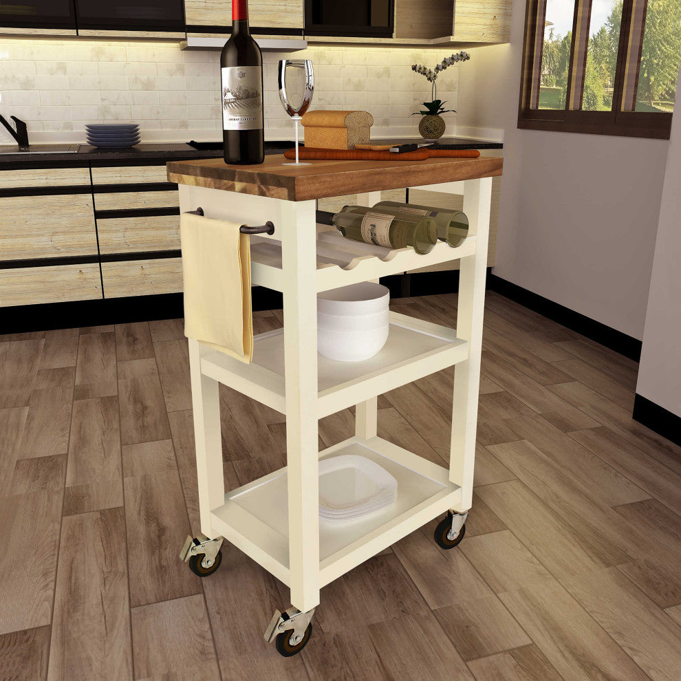 Belden Kitchen Cart, White