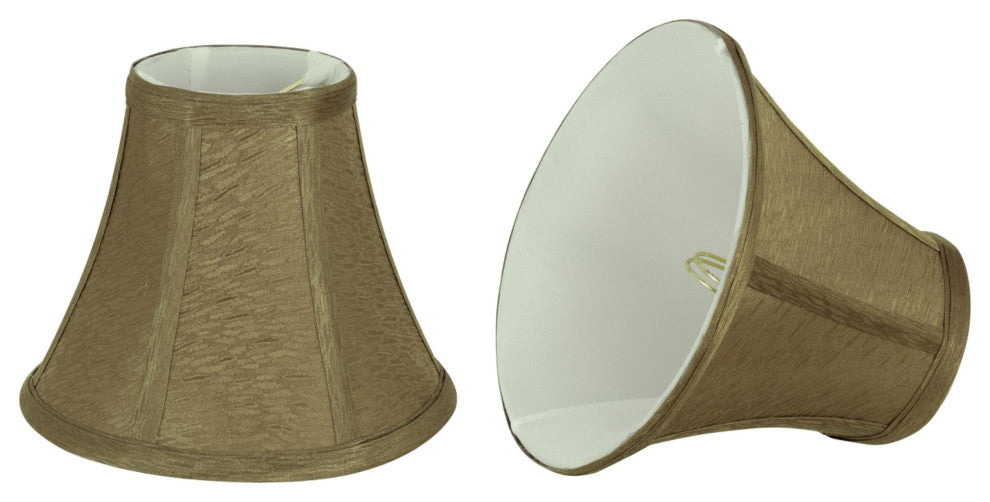 30056-2 Small Bell  Chandelier Clip On Lamp Shade Khaki 3"x6"x5"