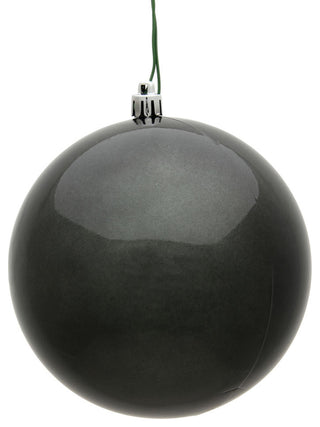 Vickerman N591087Dcv 4" Pewter Candy Ball Ornament, 6 Per Bag