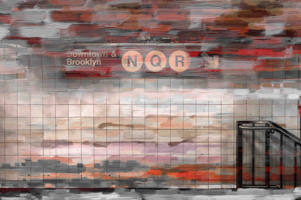 "Downtown and Brooklyn" Print on Canvas, 18"x12"