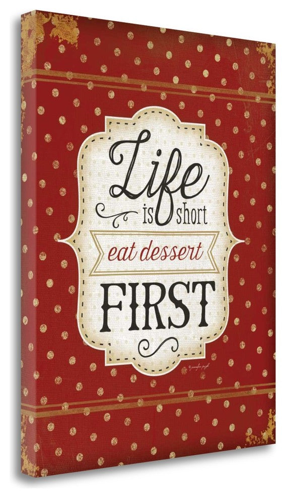 "Eat Dessert First" By Jennifer Pugh, Giclee Print on Gallery Wrap Canvas