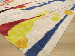 Ivory Contemporary Abstract Bamboo Picaso Area Rug