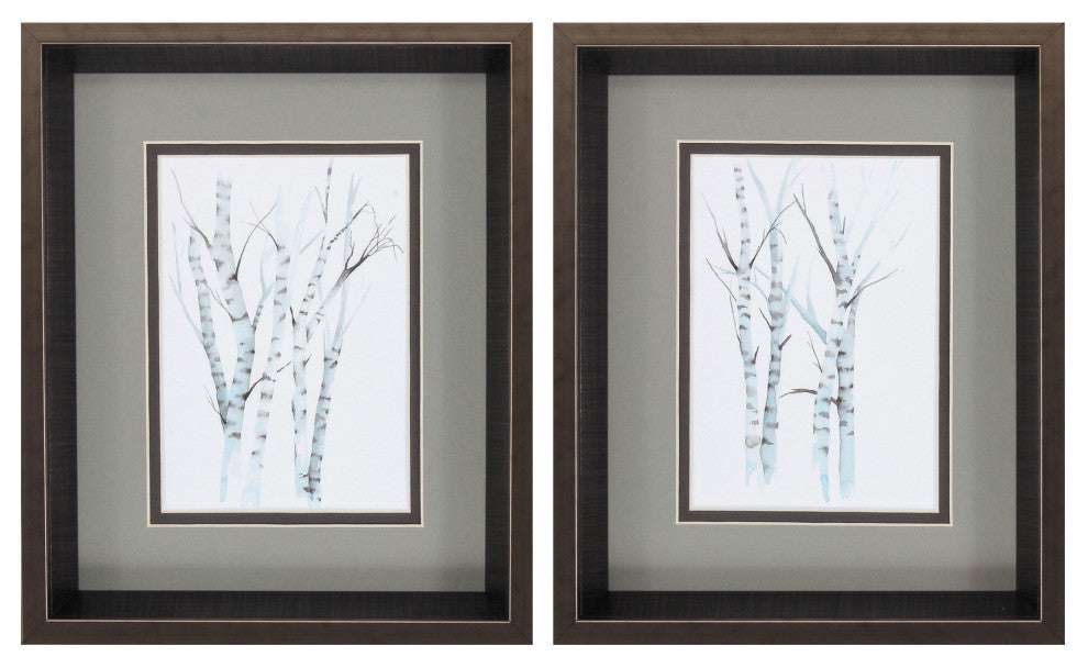 Aquarelle Birches Set of 2