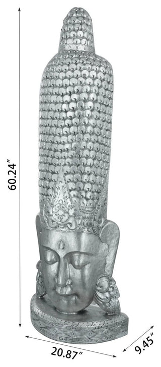 Silver Buddha Statue Home Decor