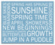 Blue Spring Sayings 20x16 Canvas Wall Art
