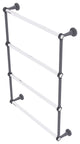 Pacific Beach 4 Tier 24" Ladder Towel Bar with Dotted Accents, Matte Gray