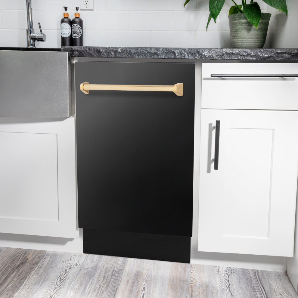 ZLINE 18" Tall Tub Dishwasher, Black Stainless Steel DWVZ-BS-18-G