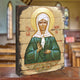 Icon Matrona Plaque Wall Art On Wood, 16 Inch