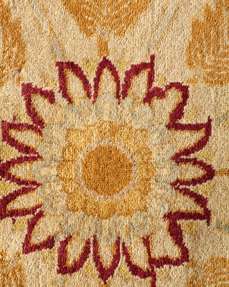 Mogul, One-of-a-Kind Hand-Knotted Area Rug Yellow, 9'2"x12'0"