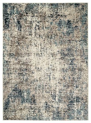 Athinai Benson Blue Abstract Area Rug, 5'1"x7'6"