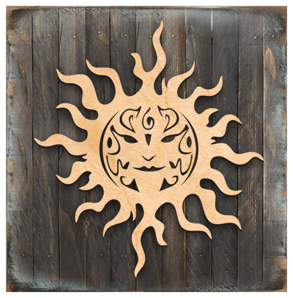 Celtic Sun Charm Wood Decor, 24x24