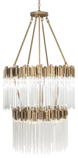 Varaluz 309C14 Matrix 14 Light 30"W Waterfall Chandelier - Havana Gold