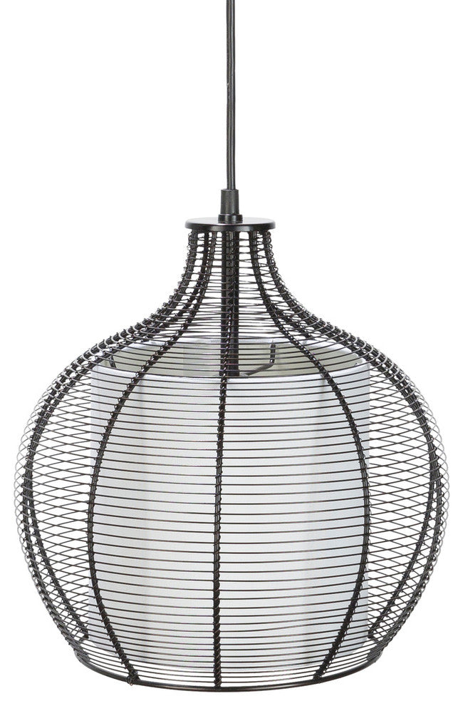 Quinton Transitional Black 12"x12"x13" Pendant Light Fixture