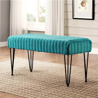 Serenta Super Mink Ottoman, Tile Blue, 46''x16''x22''