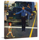 "Traffic Cop" Painting Print on Canvas by George Hughes