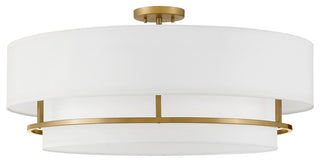 Graham LED Semi-Flush Mount, Lacquered Brass
