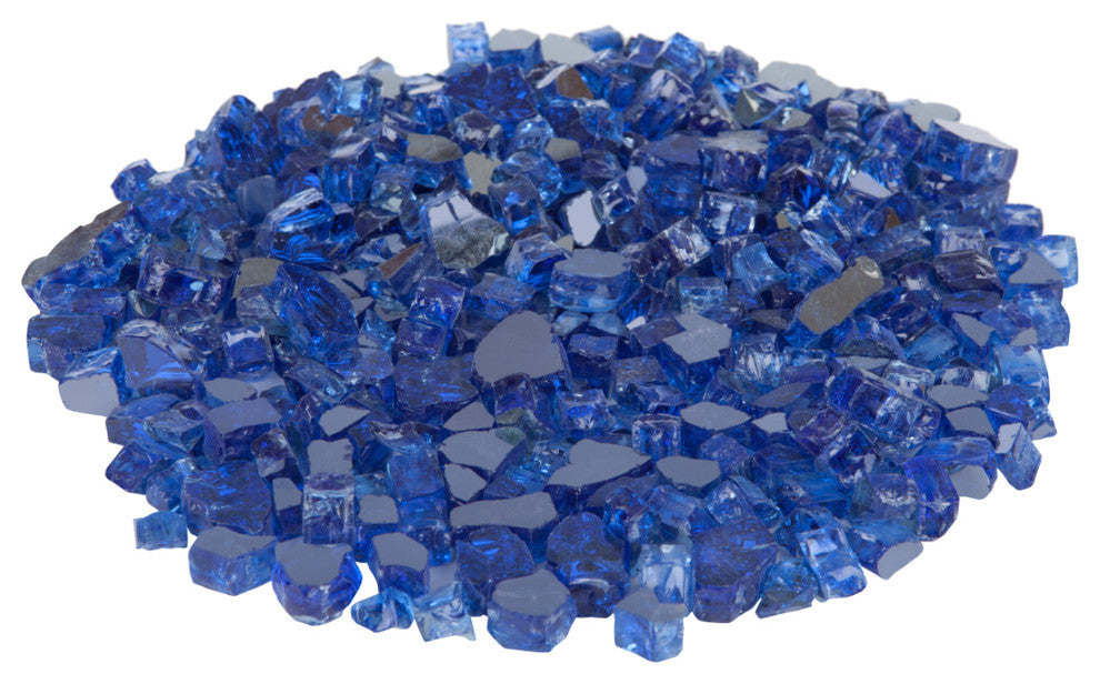 Sapphire Blue Reflective Fire Glass