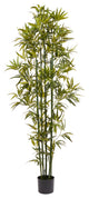 Pure Garden 6 ' Tall Artificial Bamboo Plant, Green Trunk