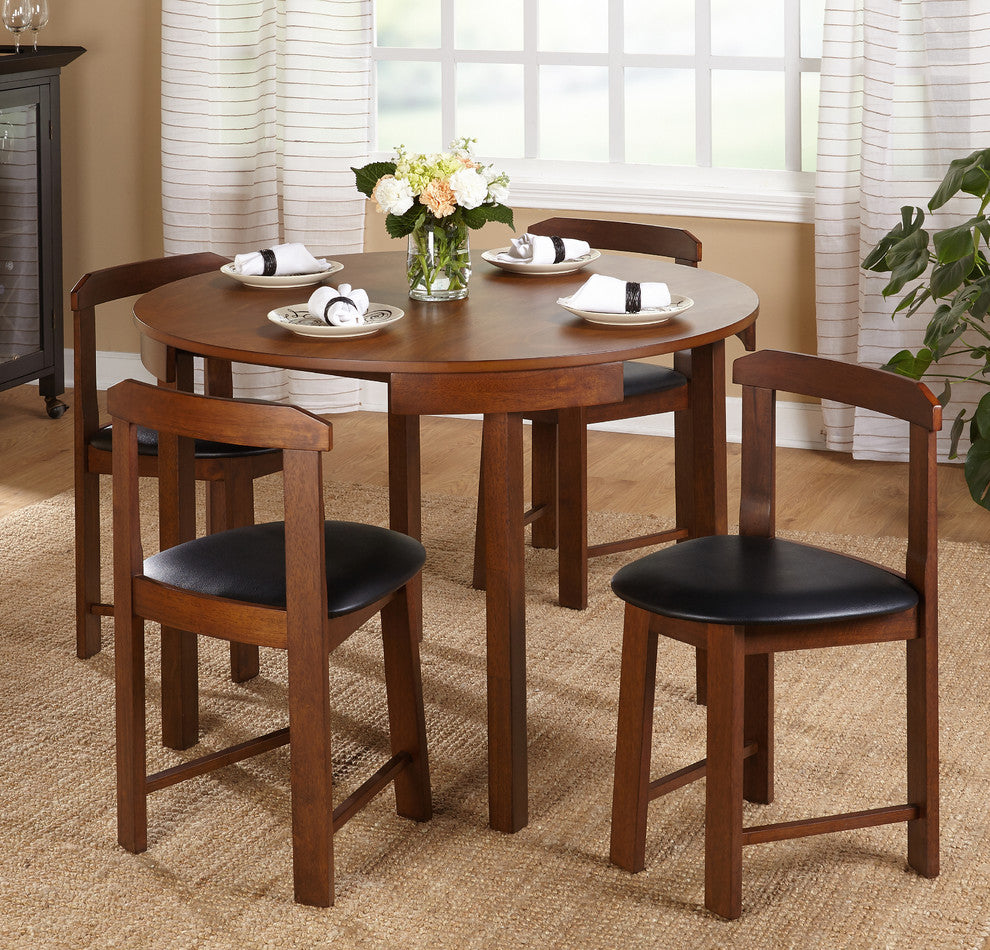 Tobey 5 Piece Dining Set, Walnut