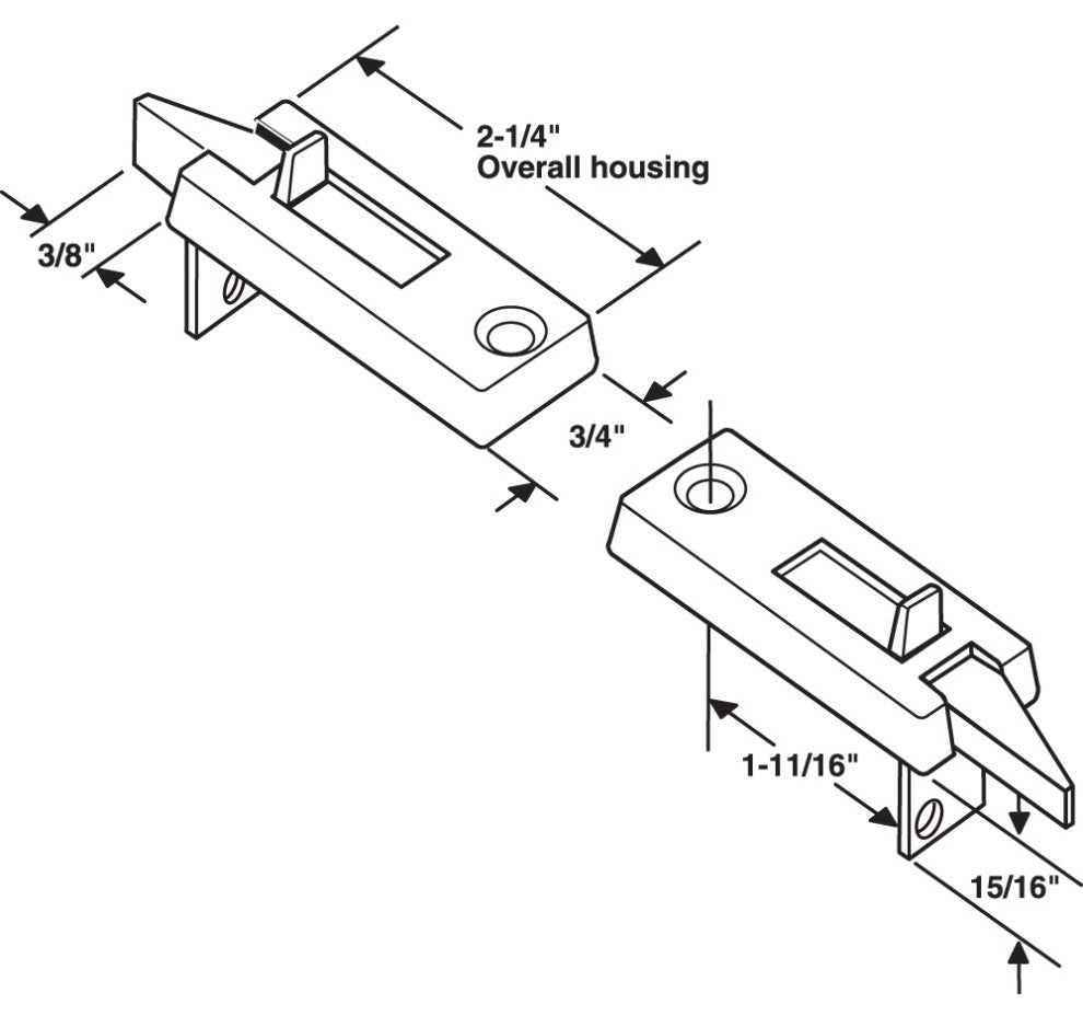Spring-loaded Sliding Window Tilt Latch, Black, 1-set