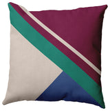 Bold Shapes Polyester Indoor Pillow, Maroon Red, 16"x16"