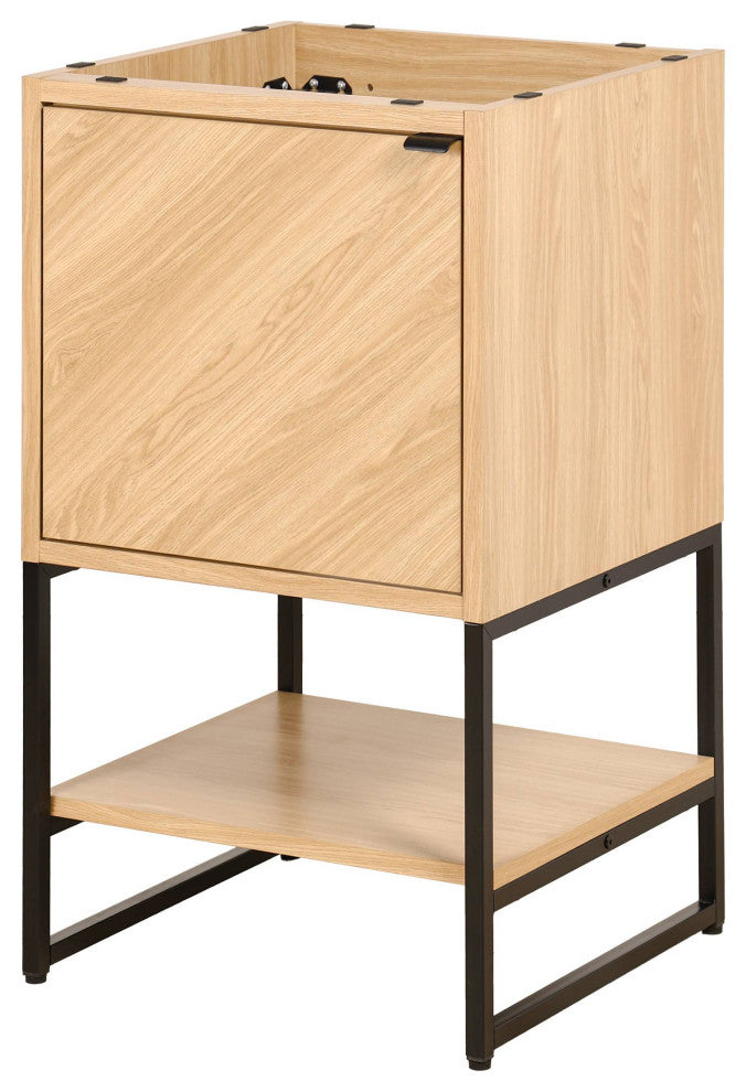 Juhl Chevron-Front 2-Shelf Bath Vanity Cabinet Only, Sink Basin Not Included