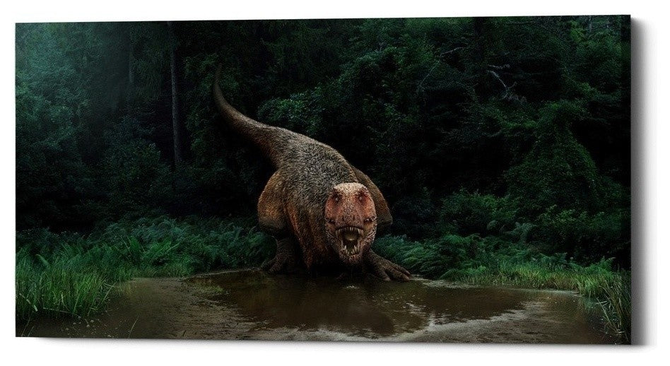 Epic Graffiti "Watering Hole" Giclee Canvas Wall Art, 20"x40"