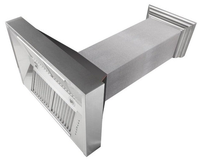 Ducted DuraSnow Stainless Steel Range Hood with Oil Rubbed Bronze Shell