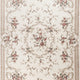 5'X8' Ivory Bordered Floral Indoor Area Rug