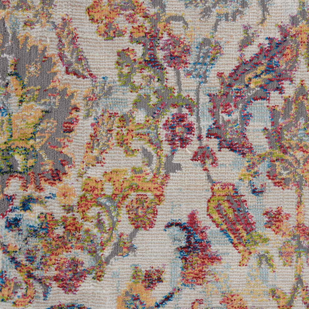 Nourison Ankara Global 4' x 6' Ivory Orange Vintage Indoor Rug