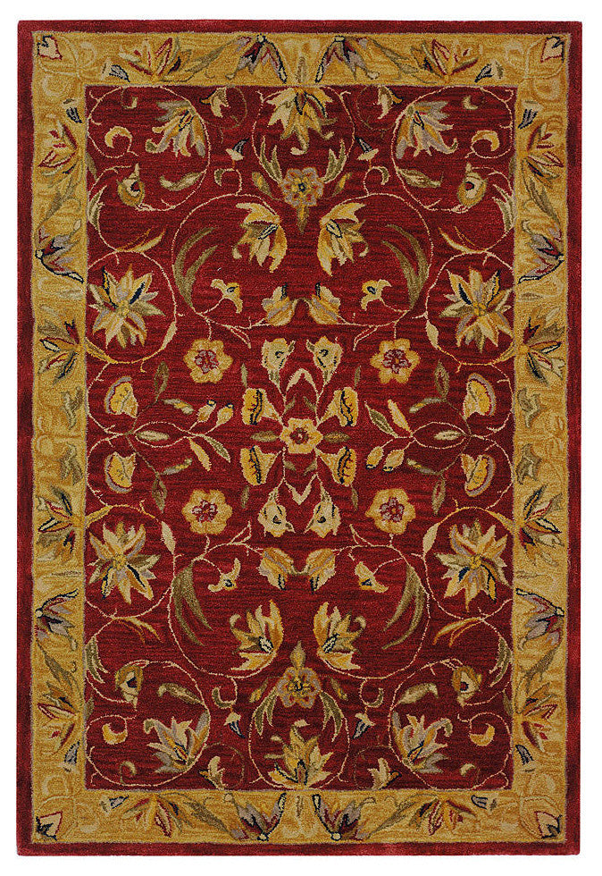 Safavieh Anatolia an526a Rug, Burgundy/Gold, 6'0"x6'0" Square