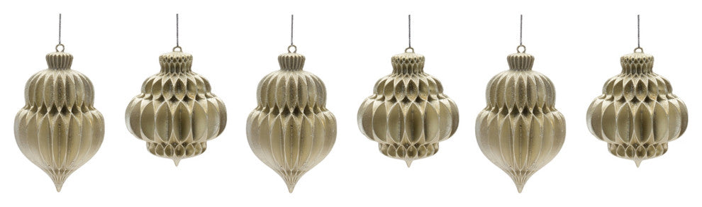Champagne Finial Ornament, 6-Piece Set